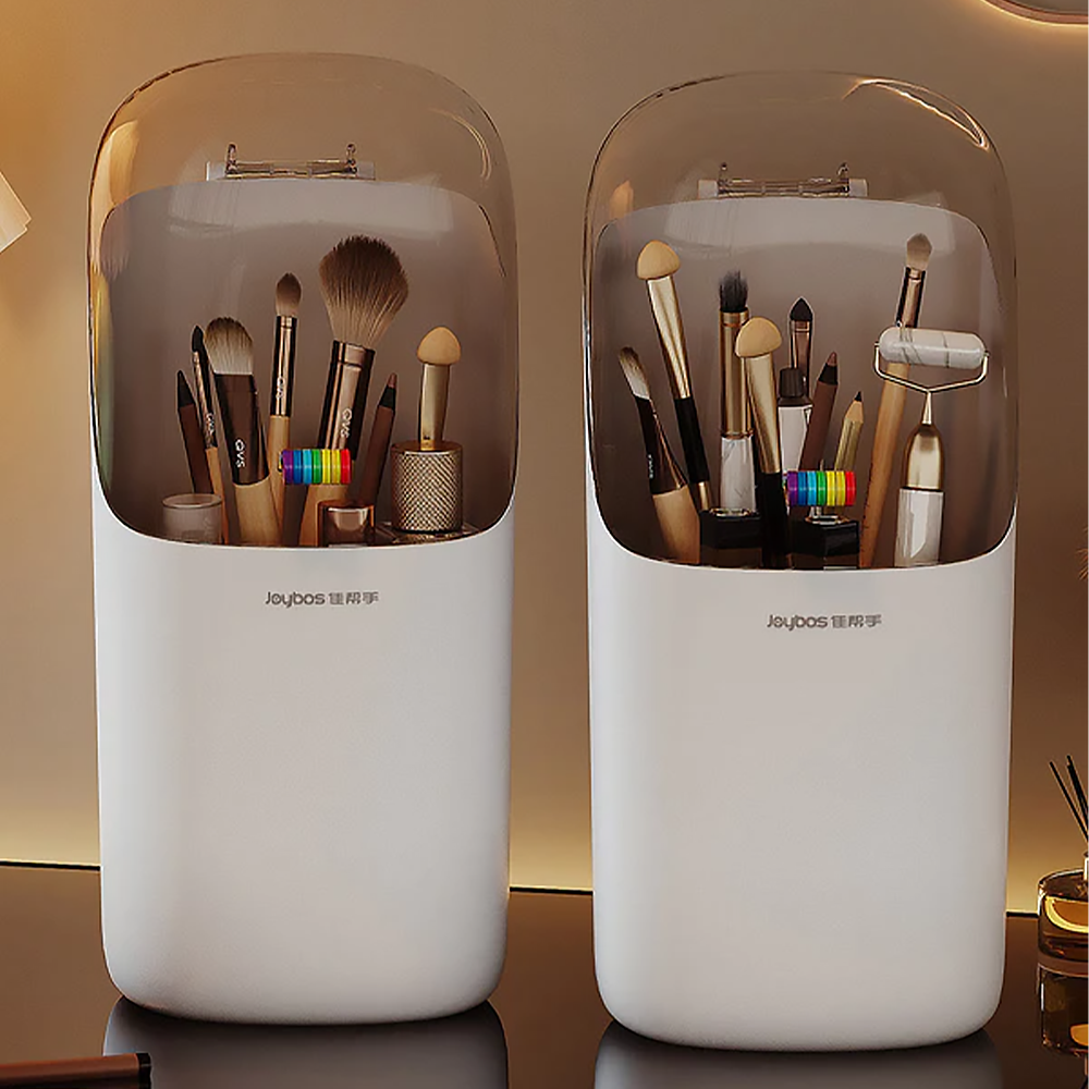 JOYBOS Makeup Brush Holder Organizer Large Capacity plastic rotating lipstick cosmetic storage holder organizer