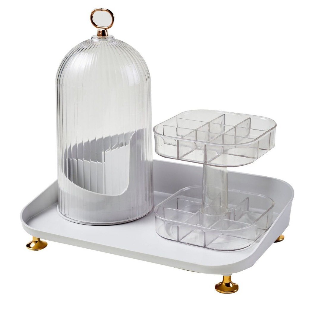 Wholesale Multi-function Cosmetic Organizer 360 Degree Rotating Makeup Organizer Display Case Cosmetic Storage Box