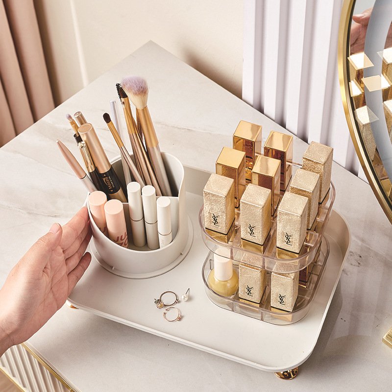 Wholesale Multi-function Cosmetic Organizer 360 Degree Rotating Makeup Organizer Display Case Cosmetic Storage Box