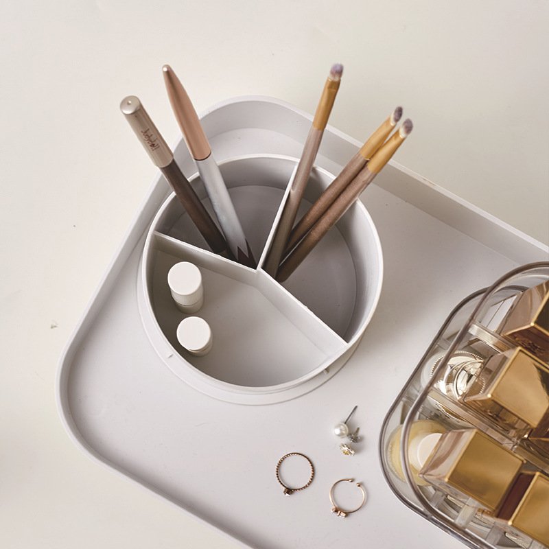 Wholesale Multi-function Cosmetic Organizer 360 Degree Rotating Makeup Organizer Display Case Cosmetic Storage Box