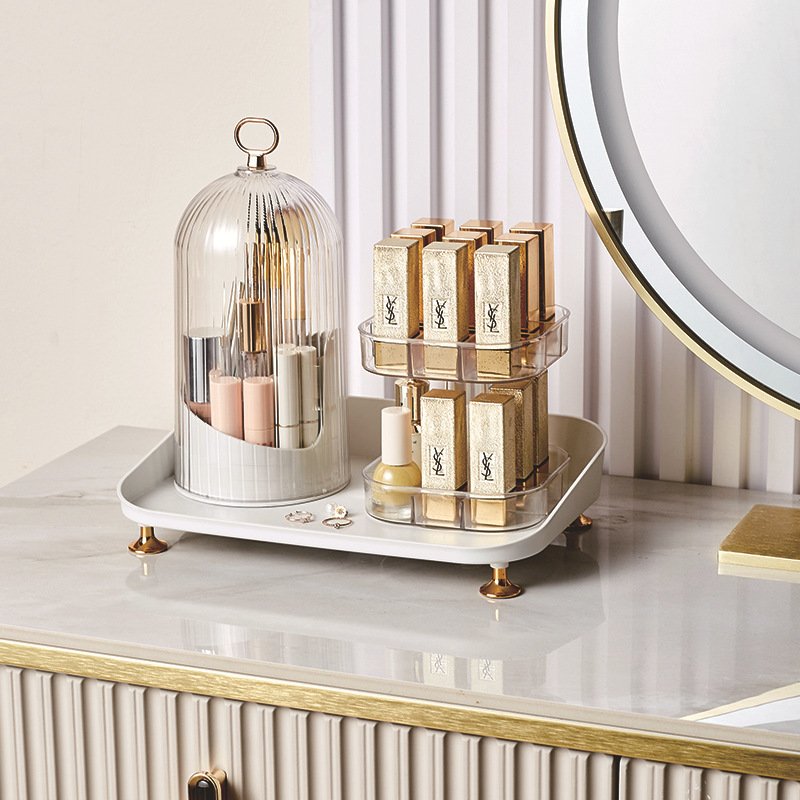 Wholesale Multi-function Cosmetic Organizer 360 Degree Rotating Makeup Organizer Display Case Cosmetic Storage Box