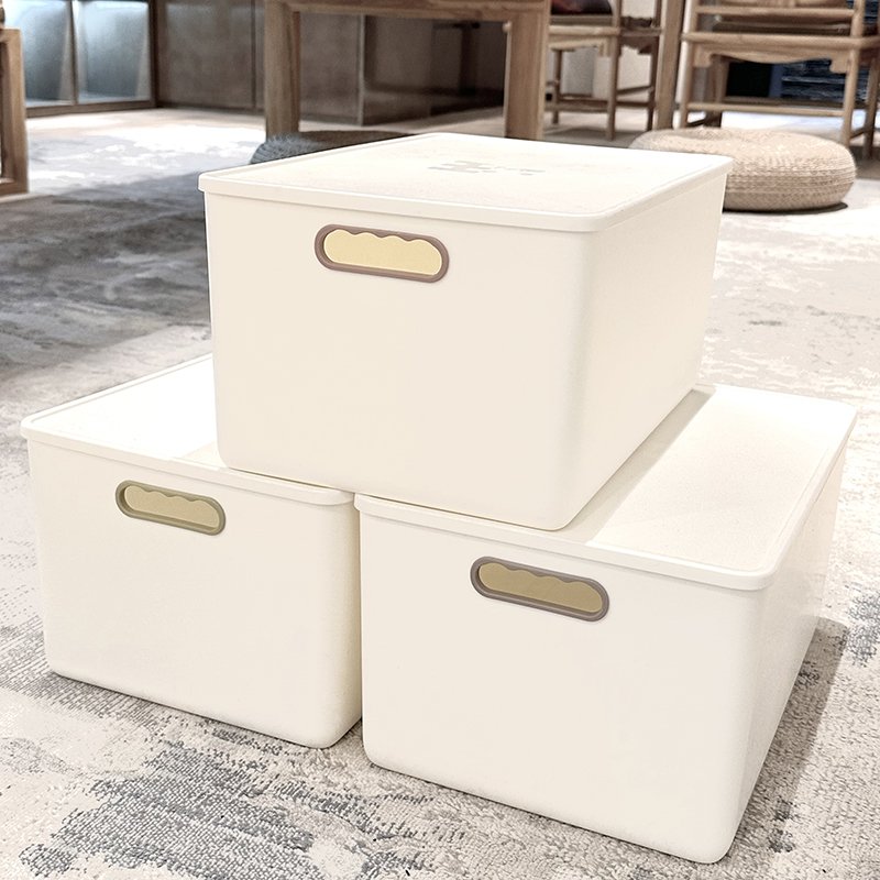Recommend Storage baskets storage boxes dormitory plastic storage boxes with lids to organize boxes