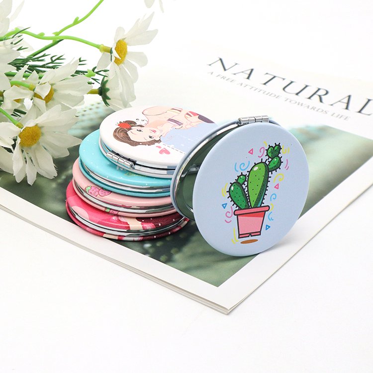 Hot Selling Classic Circular Travel Portable Folding Round Gift Compact Mirror