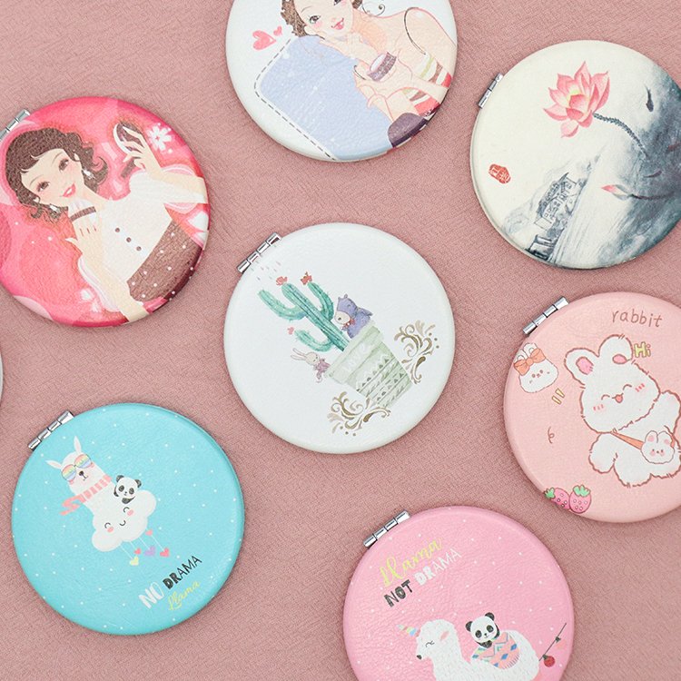 Hot Selling Classic Circular Travel Portable Folding Round Gift Compact Mirror