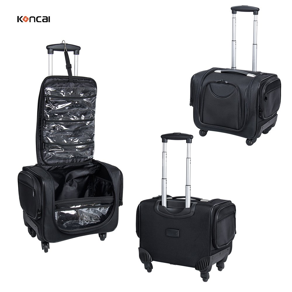 KONCAI Cosmetic make up accessories travel suitcase vanity box organizers beauty makeup case