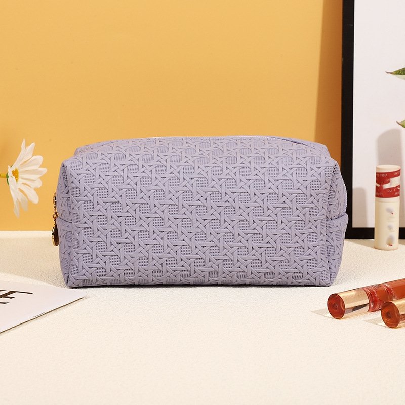 Women's Large Luxury PU Leather Travel Cosmetic Pouch Zipper Custom Logo Waterproof Portable Makeup Toiletries Bag Brush Wash