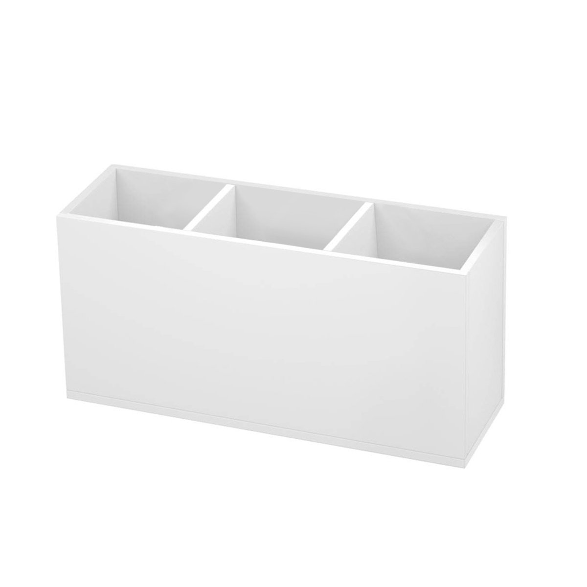 Clear Acrylic Makeup Brush Organizer 3 Slots Cosmetic Brushes Storage Pencil Pen Holder Desk Vanity Desk Organizer Accessories