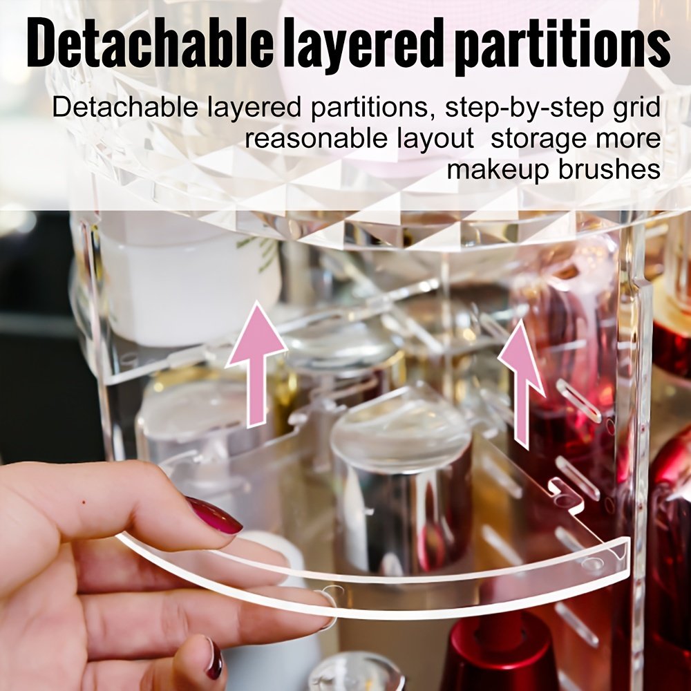 Large Capacity Desktop Cosmetic Storage Case Makeup Storage Rack Rotating Makeup Organizer Cosmetic Storage Holders For Display