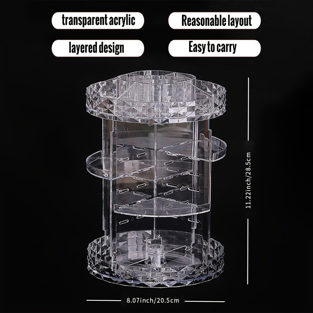 Large Capacity Desktop Cosmetic Storage Case Makeup Storage Rack Rotating Makeup Organizer Cosmetic Storage Holders For Display