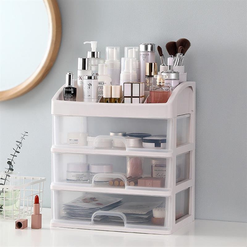 OEM/ODM Cheap Price Clear Out Stock Home Organization Desktop Organizer Drawer Plastic Storage Box for Cosmetic Sundries Station