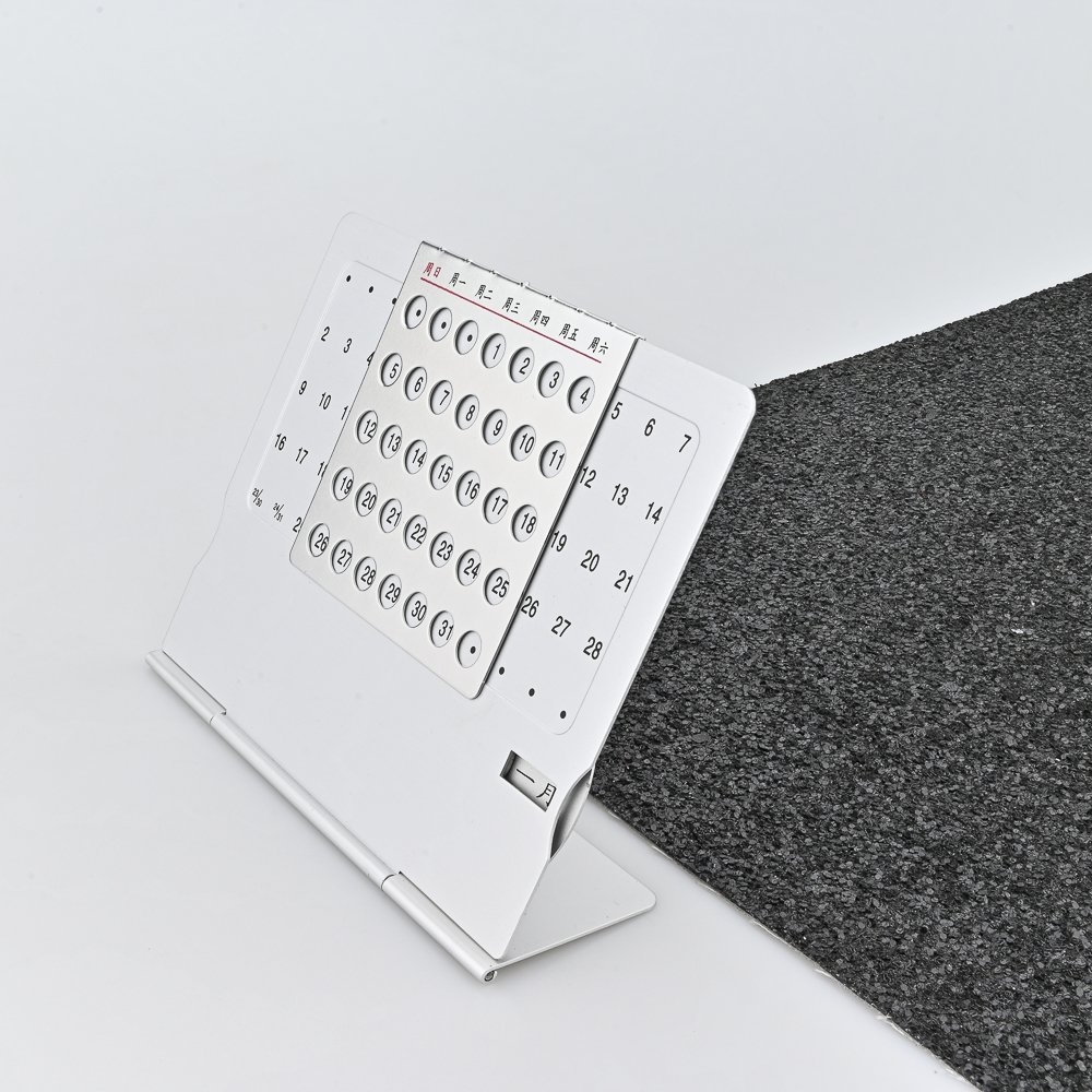 Promotional Metal Folding Perpetual Table Calendar Aluminum Permanent Calendar For Gift