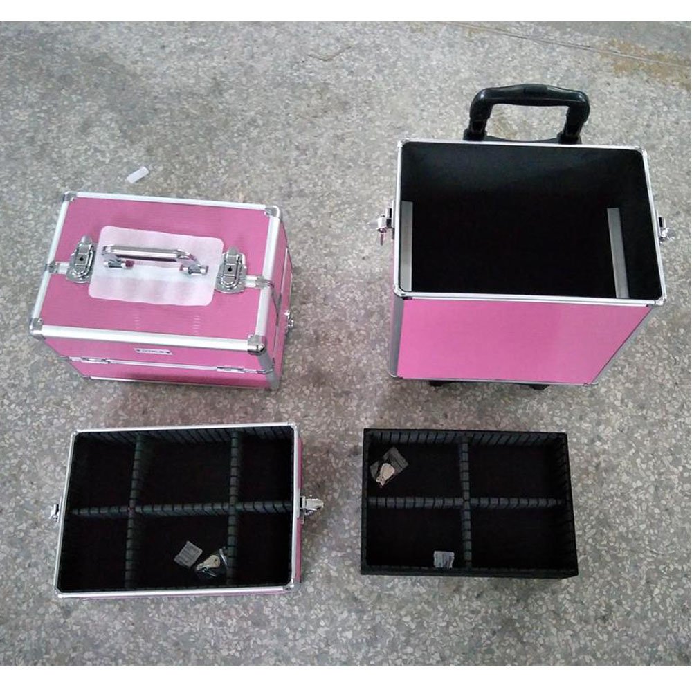 Professional 4 In 1 Beauty Travel Rolling Make Up Train Makeup Organizer Trolley Case Rolling Tool Box Makeup Travel Beauty Case