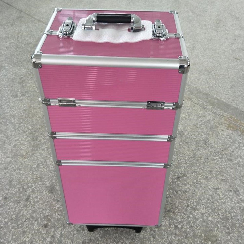Professional 4 In 1 Beauty Travel Rolling Make Up Train Makeup Organizer Trolley Case Rolling Tool Box Makeup Travel Beauty Case