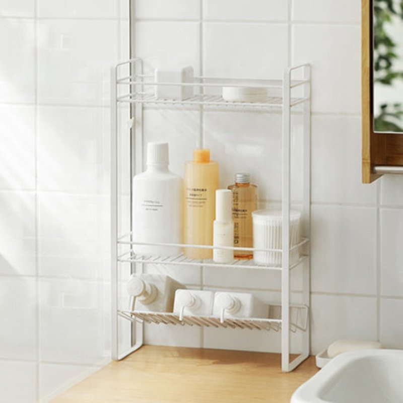 Modern Decorative bathroom accessories 3 tiers makeup organizer shelf storage organizer rack
