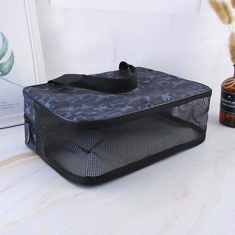 Factory Wholesale Waterproof Travel Toiletry Bag Cute Corduroy Cosmetics Bag Large Makeup Bag with Handle