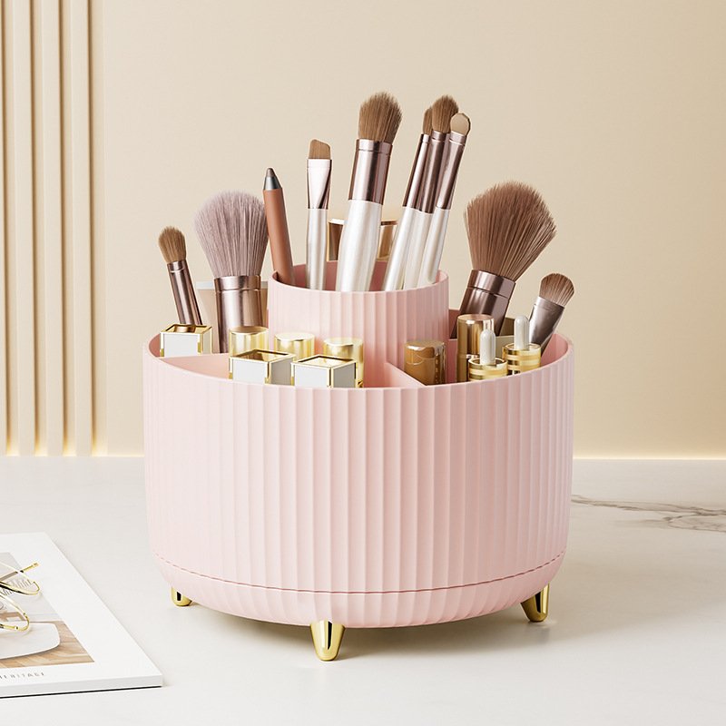 360 rotating makeup brush organizer brush Lipstick case holdermakeup storage box makeup brush holder organizer