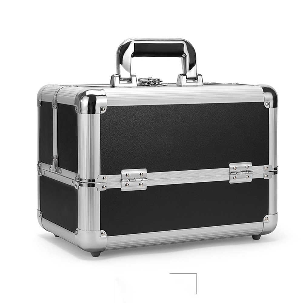 professional pink beauty vanity box CASE FOR travel aluminum rolling cosmetic makeup case with lock