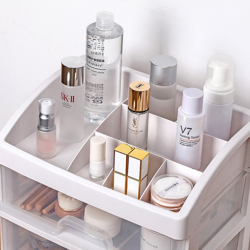 Cheap Price Clear Out Stock Home Organization Desktop Organizer Drawer Plastic Storage Box for Cosmetic Sundries Stationeries