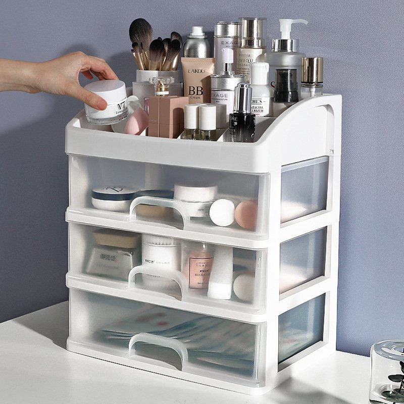 Cheap Price Clear Out Stock Home Organization Desktop Organizer Drawer Plastic Storage Box for Cosmetic Sundries Stationeries