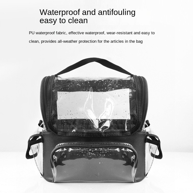 Custom Travel Transparent Waterproof Beach Zipper Cosmetic Wash Bag Pouch TSA Clear PVC Toiletry Bag With Handle
