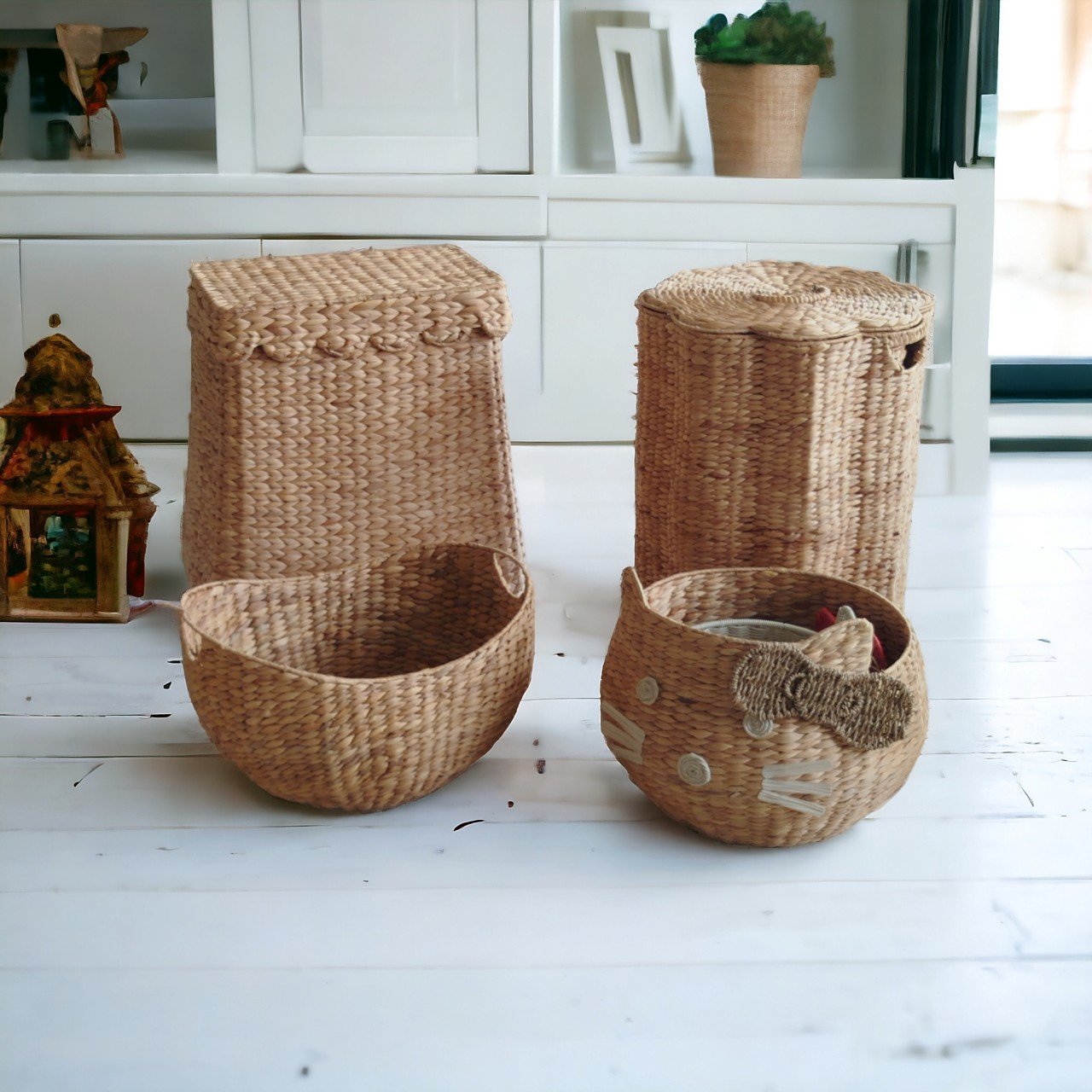 BEST SELLER!!! Large-sized Storage Basket with Simple Design and Lid, Ideal for Organizing Belongings