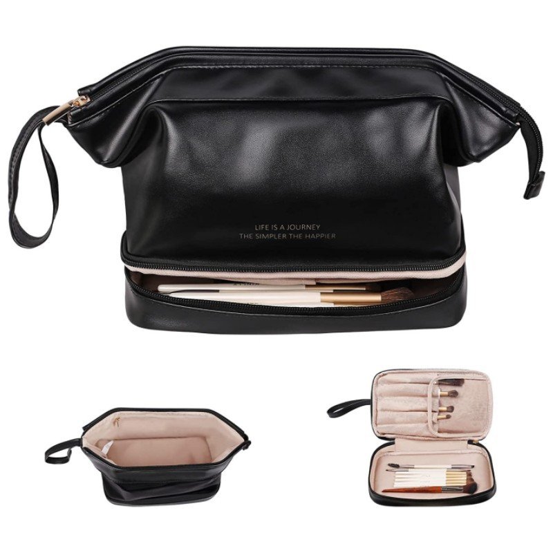 High Quality Cosmetic Bags Cases Ladies Double Layer makeup Bag Women Travel Make Up Toiletry organizer Bags