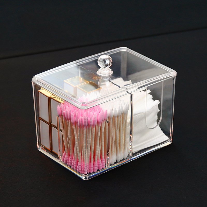 Creative Cotton Swab Box High Quality Acrylic Clear Transparent Makeup Brush Storage Box Makeup Organiser