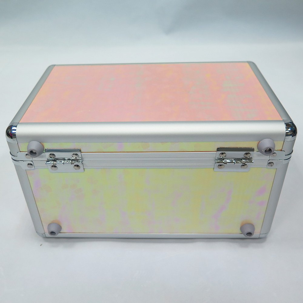 Makeup Train Cases Professional Travel Makeup Cosmetic Cases Organizer Portable Box With Drawer Lock