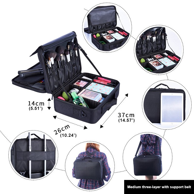Large Make Up Bag Beauty Organizer Travel Professional Makeup Artist Case Makeup Kit Cosmetic Storage Box