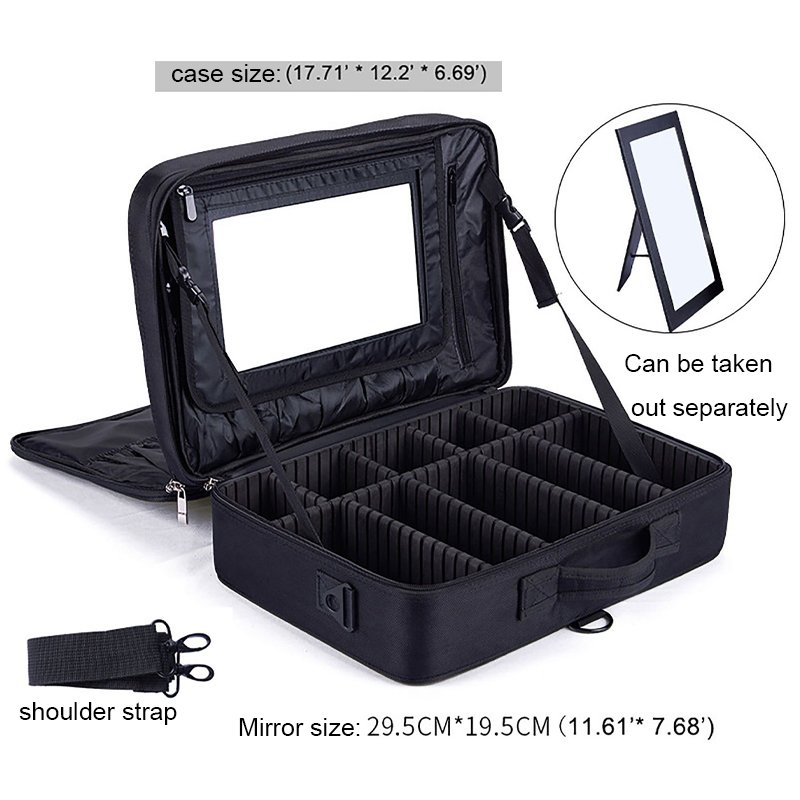 Large Make Up Bag Beauty Organizer Travel Professional Makeup Artist Case Makeup Kit Cosmetic Storage Box