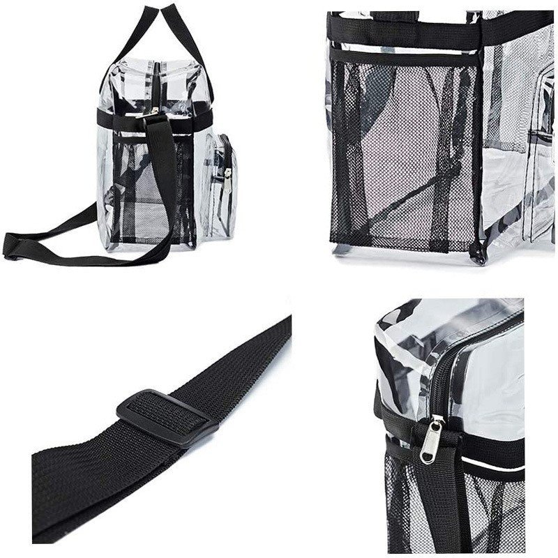 Portable Clear PVC Travel Toiletry Bags with Zipper Closure Waterproof Cosmetic Carry Pouch Transparent Organizer Toiletries