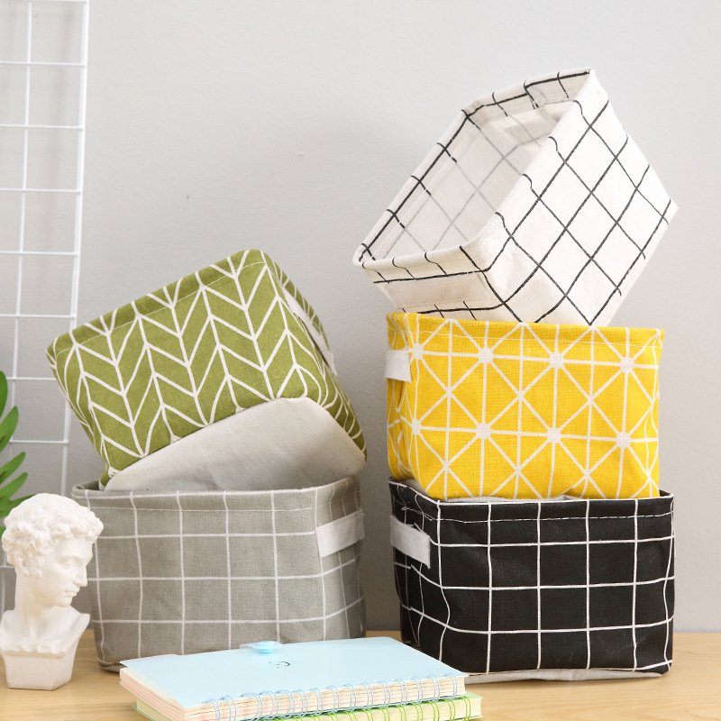 Home Storage &Organization Waterproof Canvas Small Storage Organizers Foldable Storage Basket