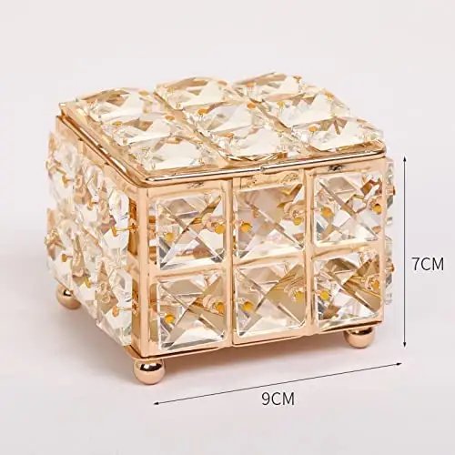 Makeup Organizer, Crystal Organizer for Storing Perfumes, Lipsticks, Nail Polish, Cotton