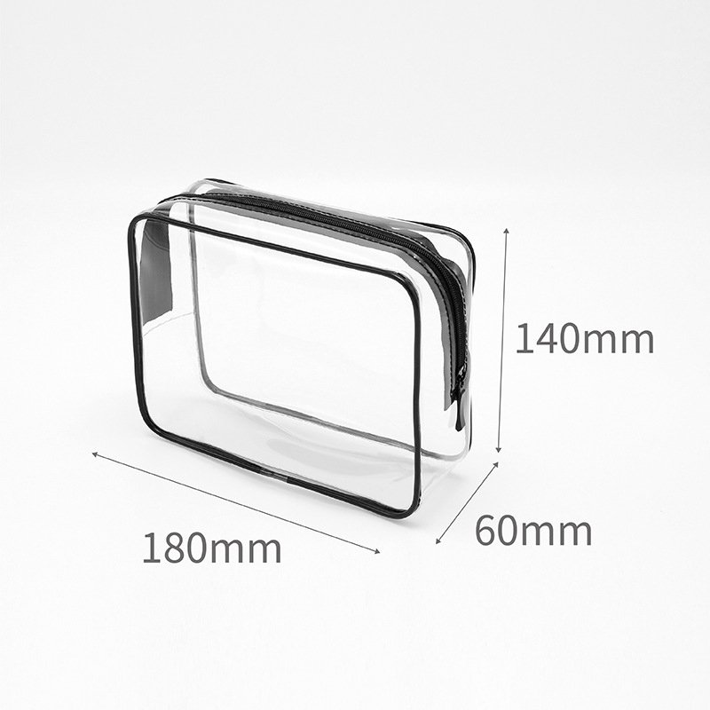 Visible Elegance Transparent PVC Cosmetics Case with Enhanced Space