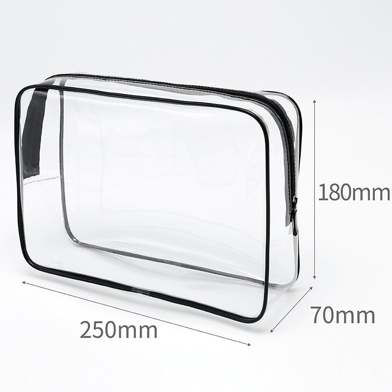 Visible Elegance Transparent PVC Cosmetics Case with Enhanced Space