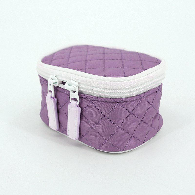 Travel Makeup Women Cotton Quilted Makeup Bag Large Travel Cosmetic Bag Aesthetic Cute Bag