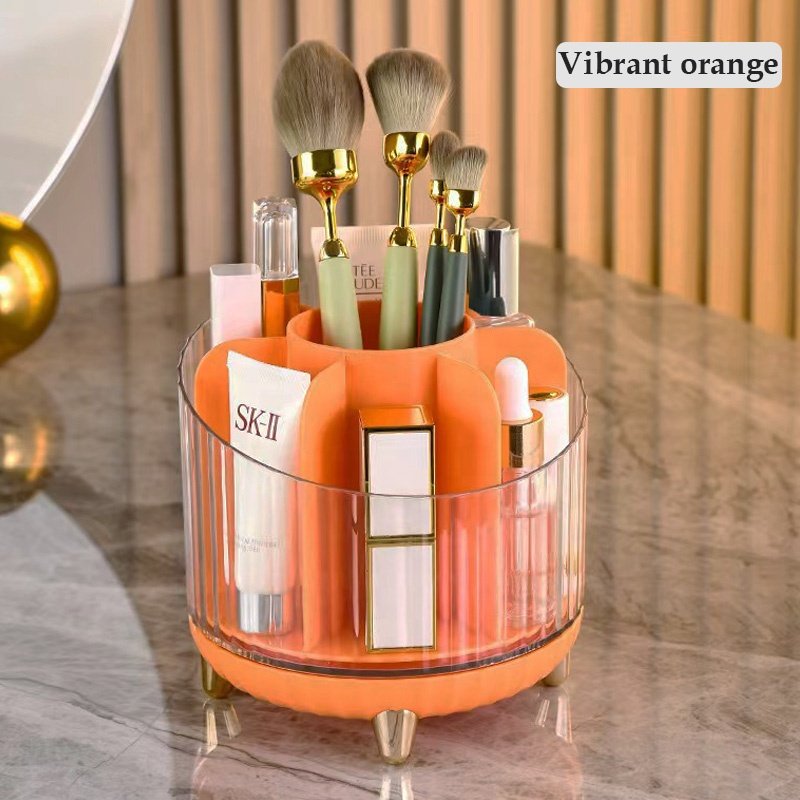 Bedroom Dresser Desk Makeup Jewelry Organizers Plastic Desktop Rotatable Cosmetic Drawer Organizer Storage Box