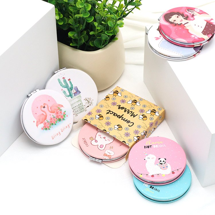 Wholesale Double Sided Pocket Makeup Mirror Mini Mirror Oem Compact Small Cosmetic Mirror