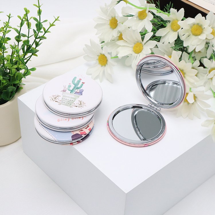Wholesale Double Sided Pocket Makeup Mirror Mini Mirror Oem Compact Small Cosmetic Mirror