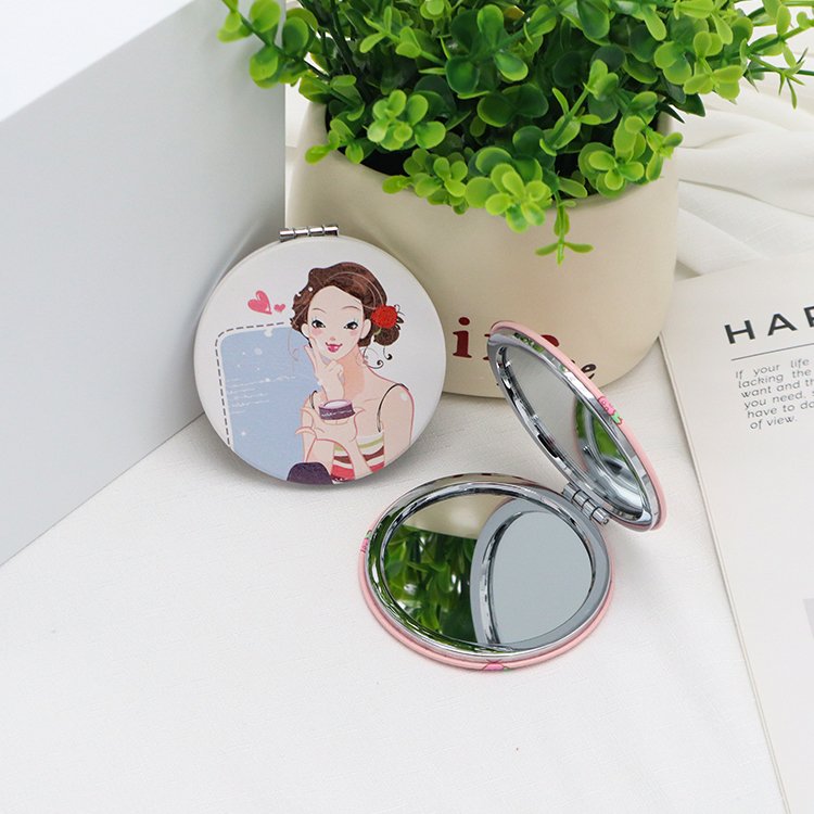 Wholesale Double Sided Pocket Makeup Mirror Mini Mirror Oem Compact Small Cosmetic Mirror