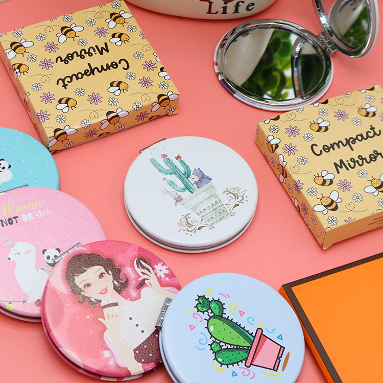 Wholesale Double Sided Pocket Makeup Mirror Mini Mirror Oem Compact Small Cosmetic Mirror