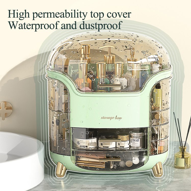 desktop plastic makeup organizer cosmetic storage box
