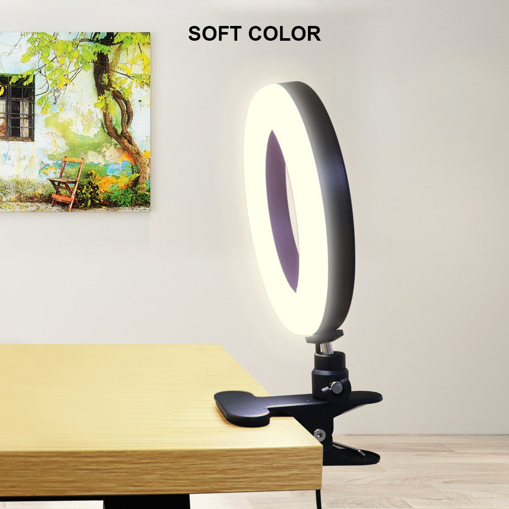 Desktop clip RGB Color Beauty LED Selfie Ring Light makeup,Led Camera Ringlight for YouTube Video Makeup Lighting