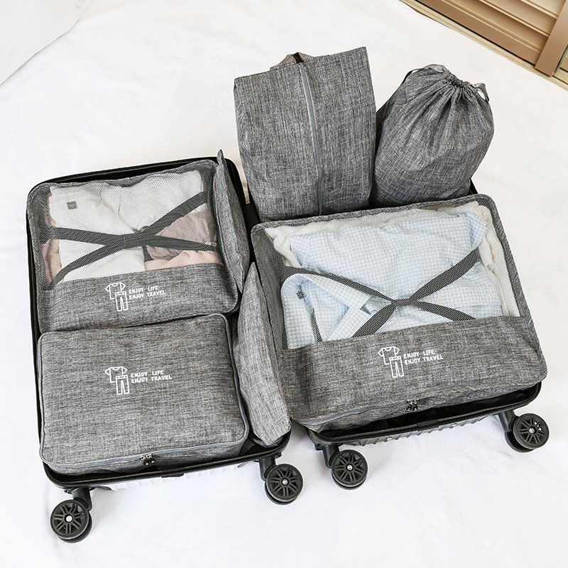 7pcs Duffle storage pouch Packing Cube Storage Bags Travel Luggage Organizer Set