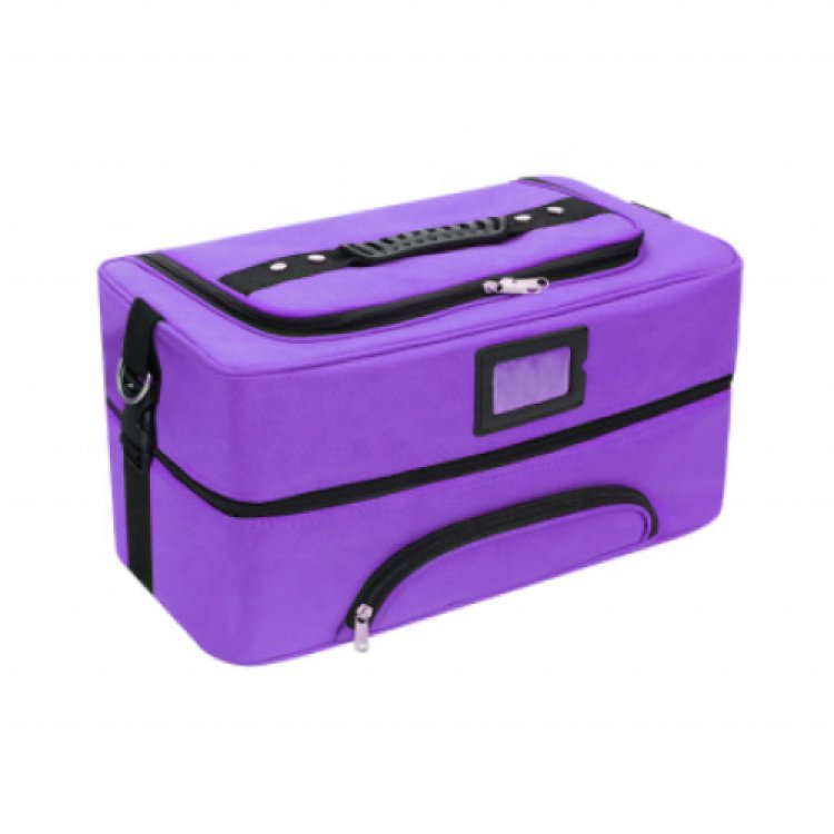 Large Makeup Bag with 4 Tier Trays Professional Artist Travel Bag Multifunctional Cosmetic Bag to Keep Makeup and Hair Supplies