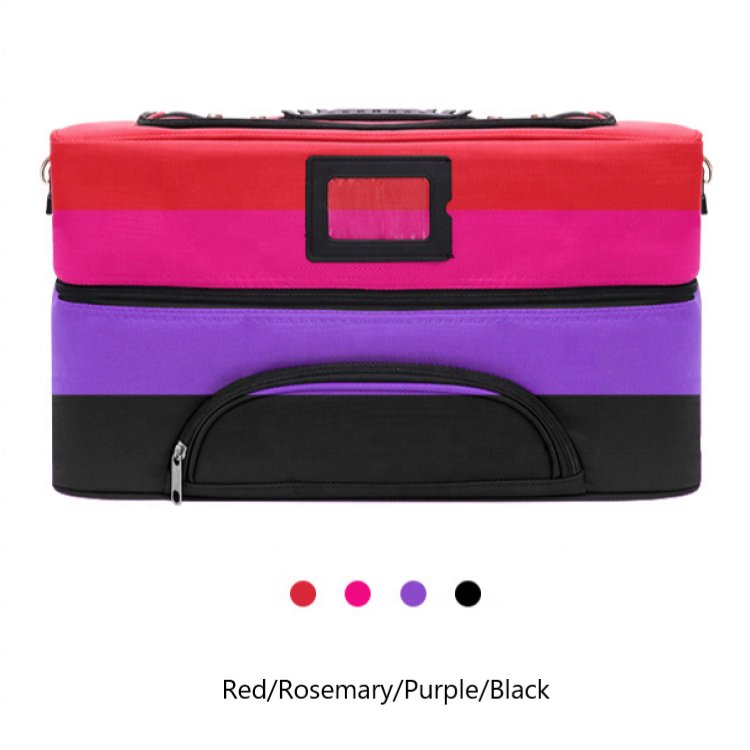 Large Makeup Bag with 4 Tier Trays Professional Artist Travel Bag Multifunctional Cosmetic Bag to Keep Makeup and Hair Supplies