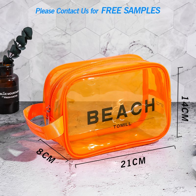Customize Clear waterproof travel wash zipper toiletry beauty pouch set transparent pvc makeup organizer cosmetic bags &cases