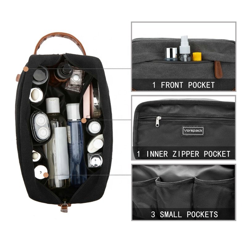 Hang Hook Cosmetic Bag Case Makeup Organizer Bag Hanging Toiletry Bag for Man Toiletries Travel Organizer Customized Logo