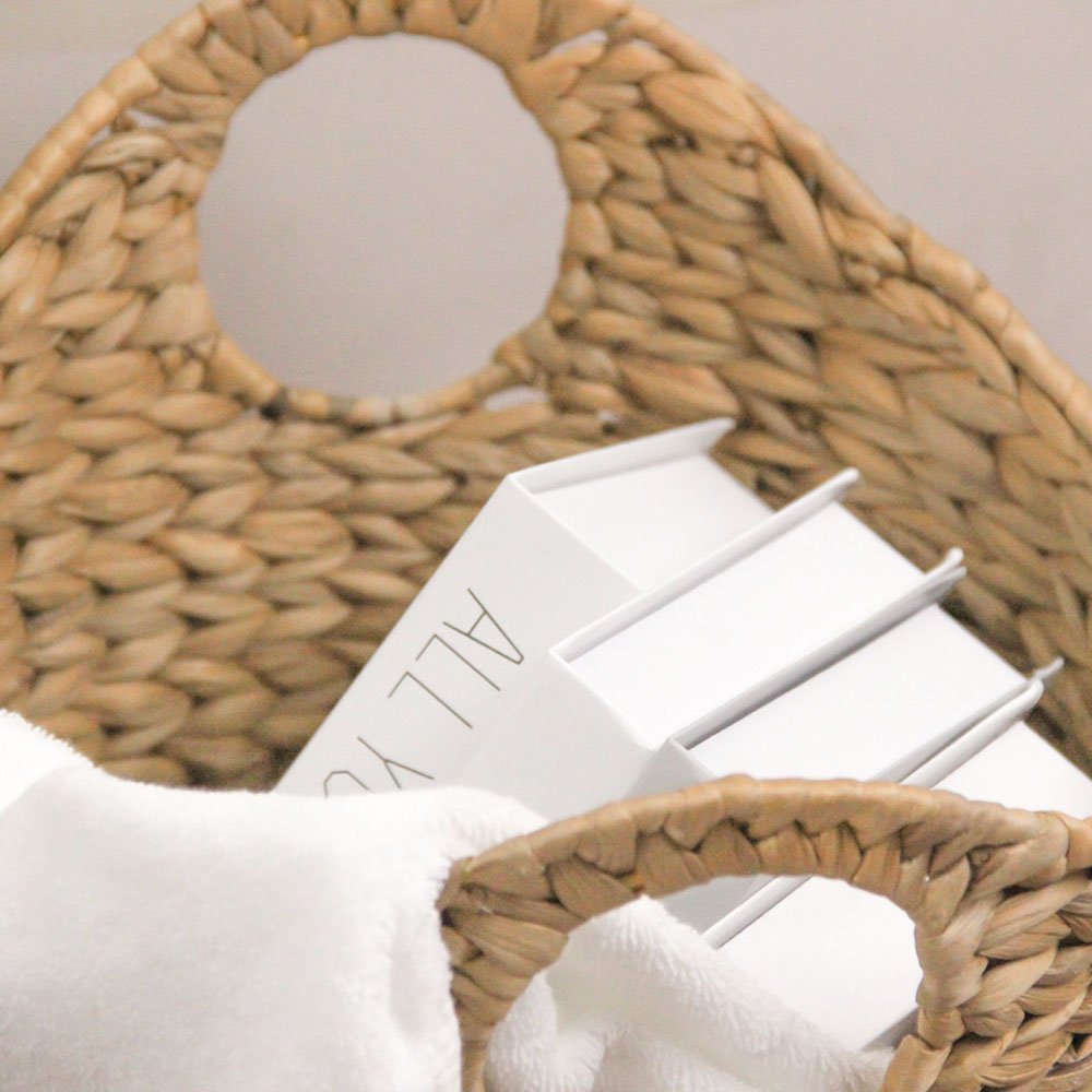 SF Square Water Hyacinth Storage Basket Easter Basket Laundry Basket Made By China Handicraft Manufacture