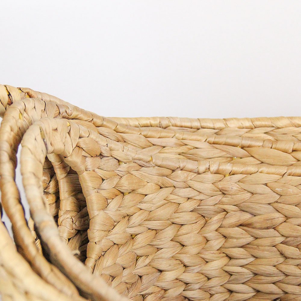 SF Square Water Hyacinth Storage Basket Easter Basket Laundry Basket Made By China Handicraft Manufacture